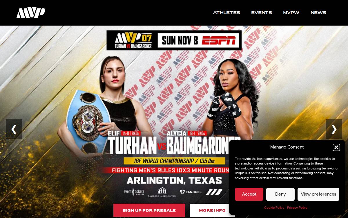 Most Valuable Promotions website preview