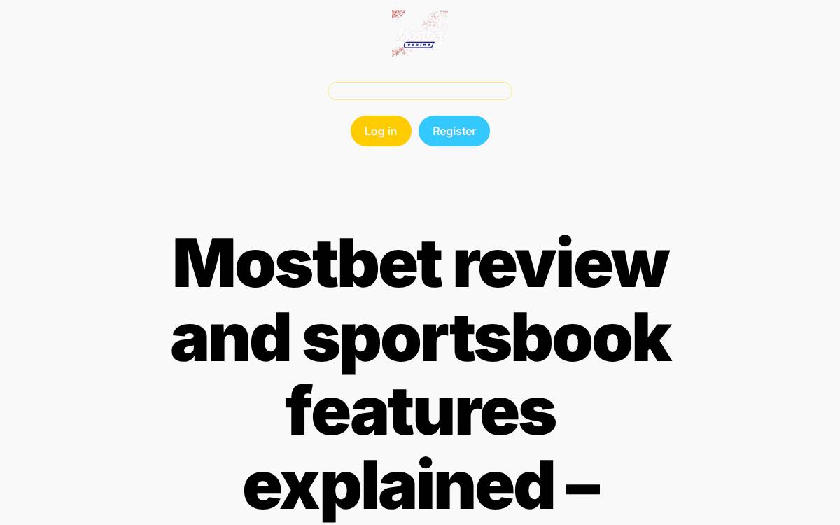 Mostbet website preview