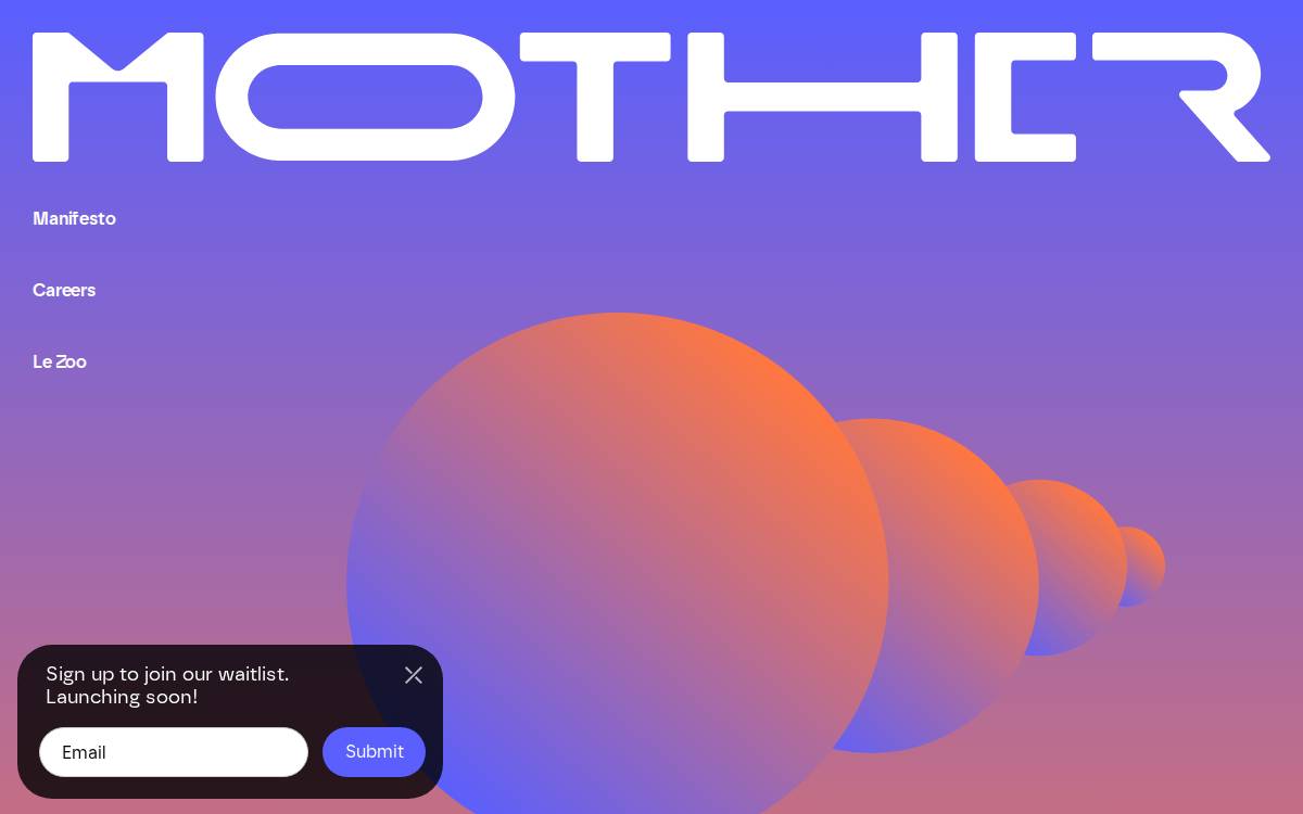Mother website preview