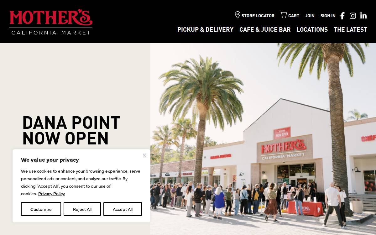 Mothersmarket website preview
