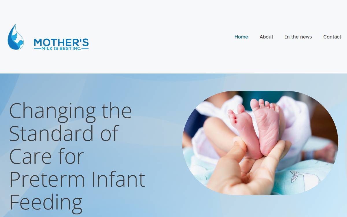 Mother's Milk Is Best website preview