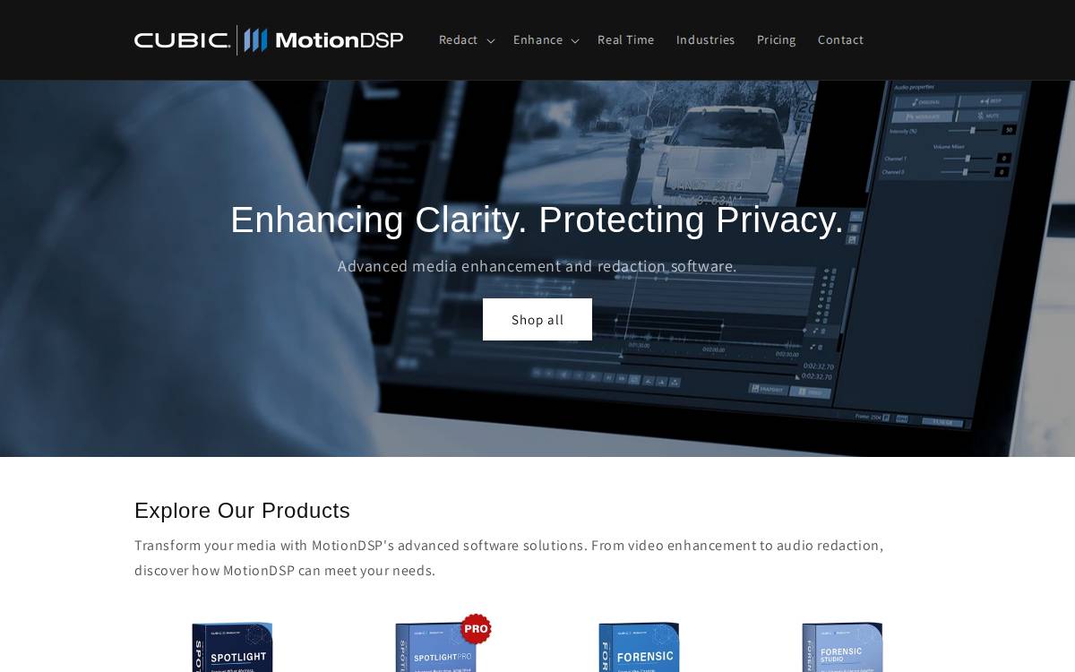 Motiondsp website preview