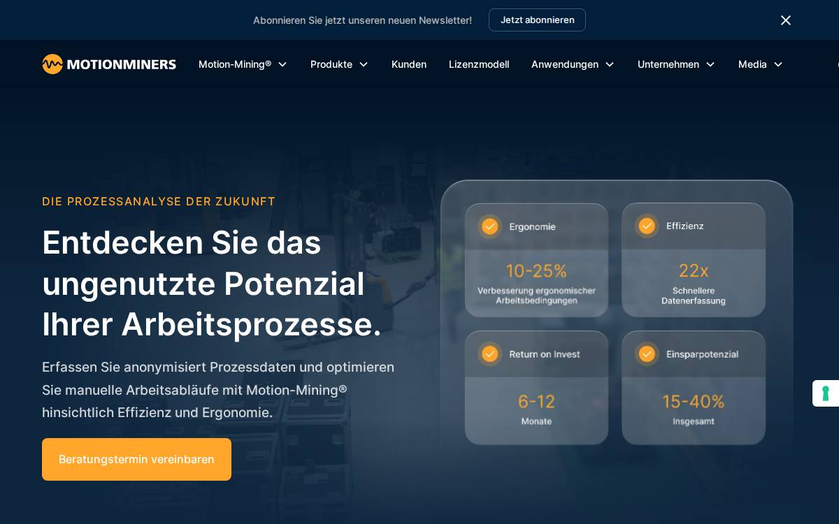 MotionMiners GmbH website preview