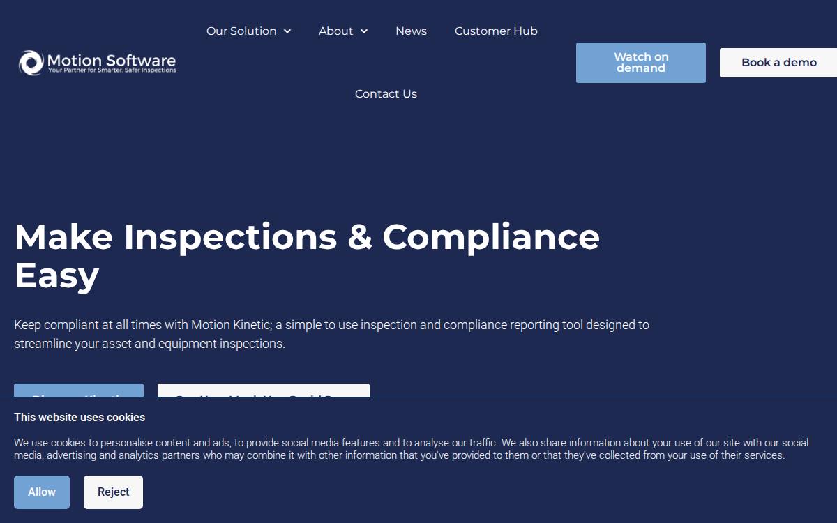 Motion Software website preview