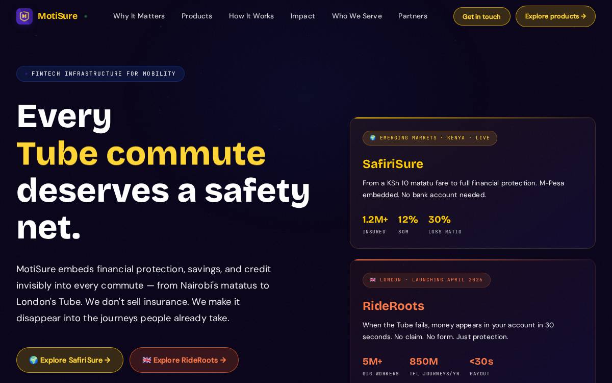 MotiSure website preview
