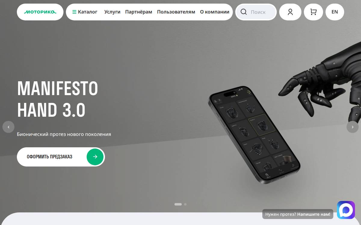 Motorica website preview