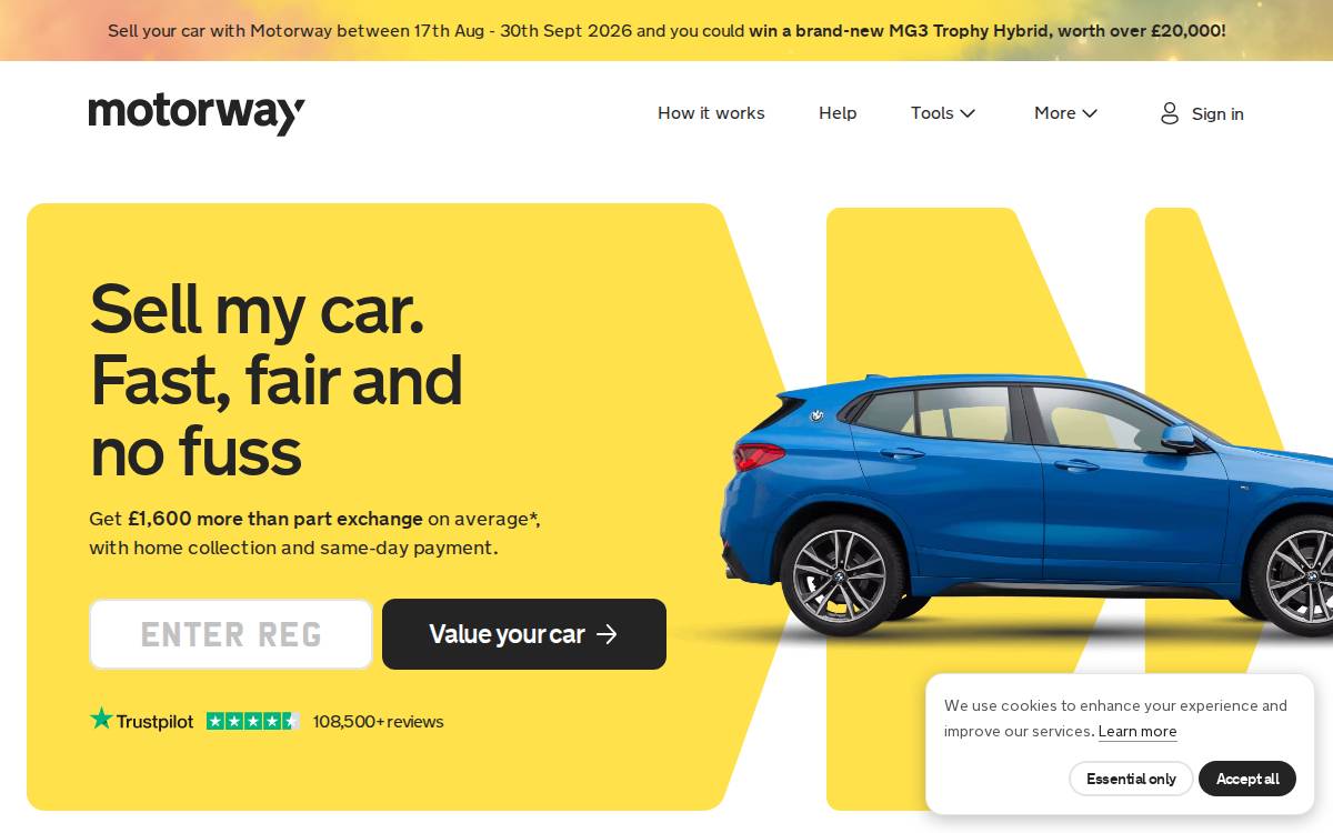 Motorway website preview