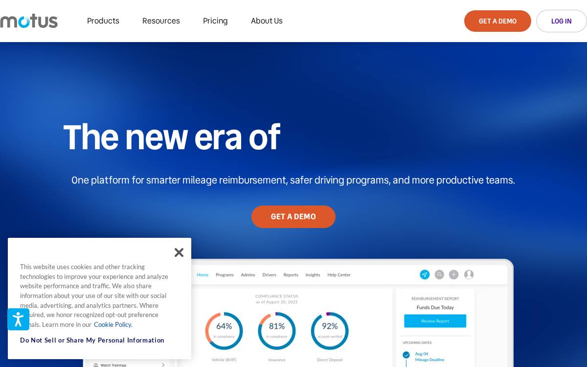 Motus website preview