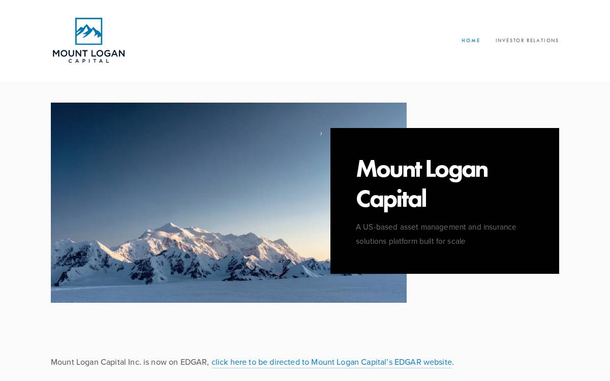 Mount Logan Capital website preview