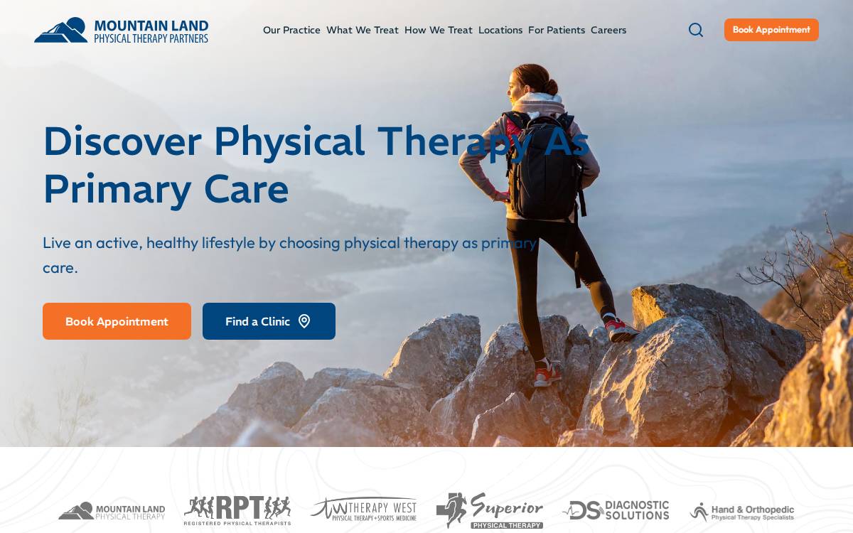 Mountain Land website preview