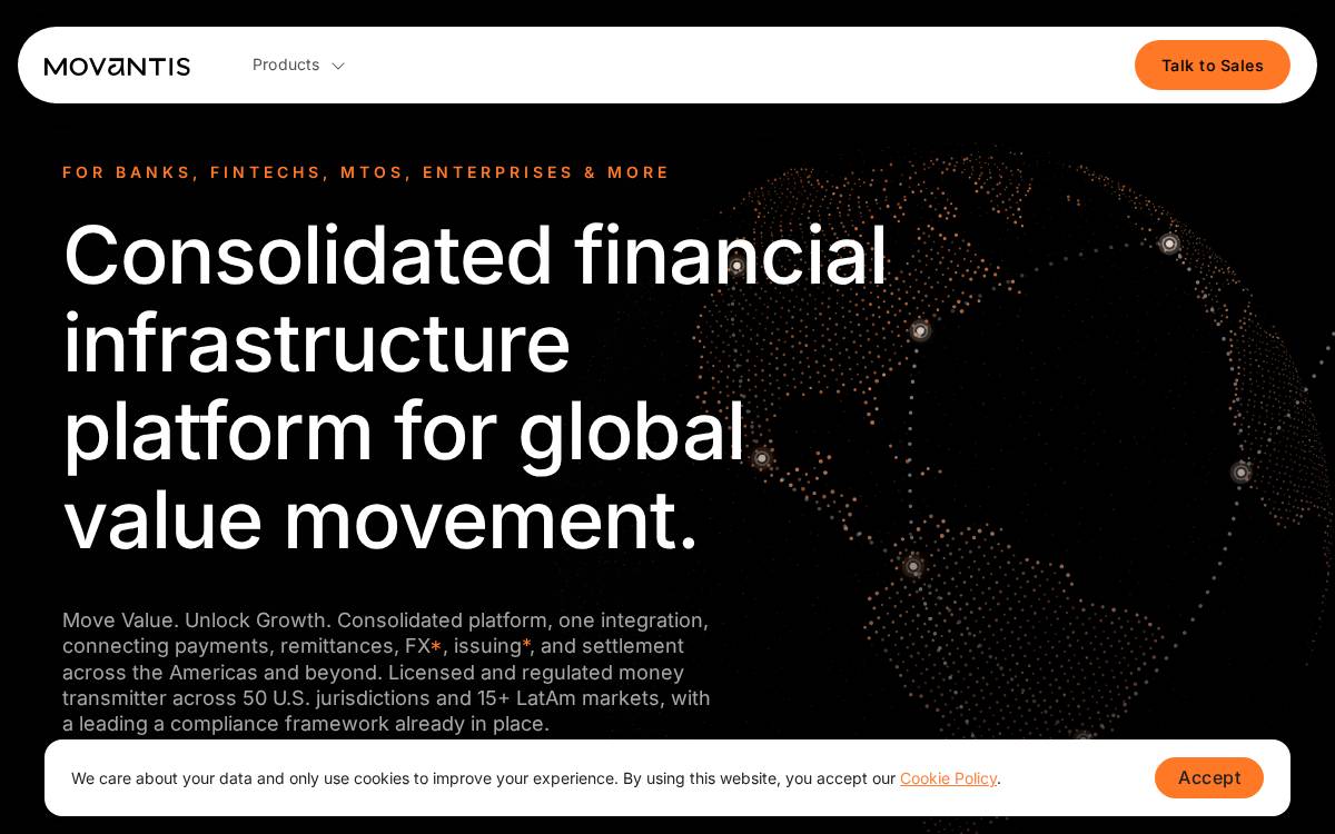 Movantis website preview