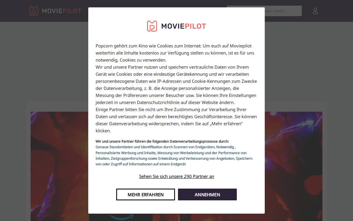 Moviepilot website preview