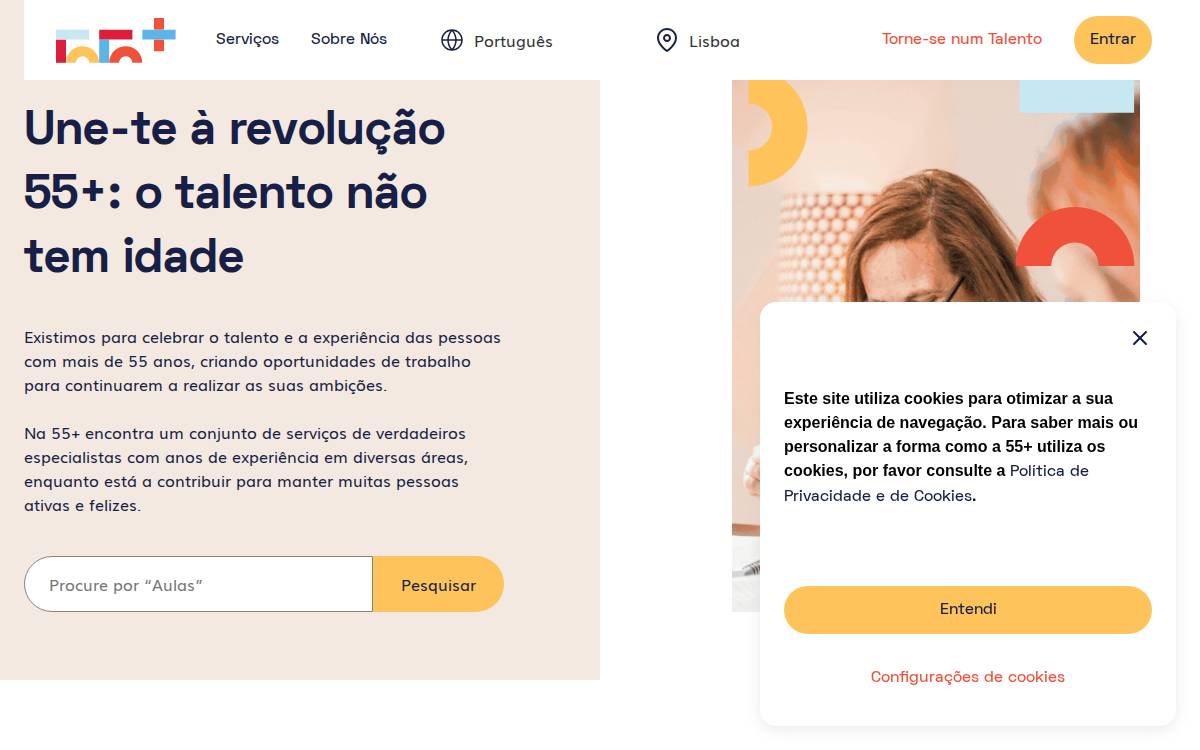 Movimiento +55 Associaçao website preview