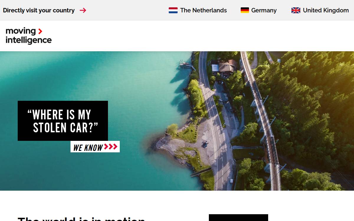 Moving Intelligence website preview