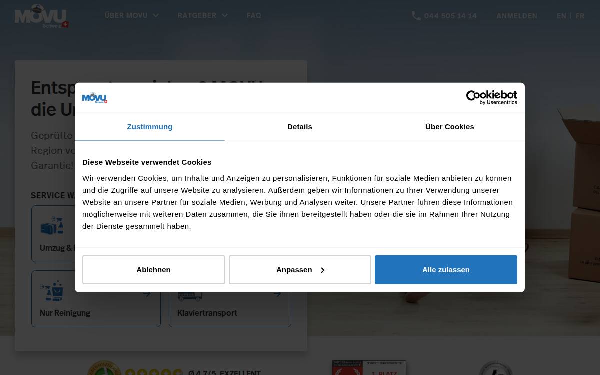 Movu website preview