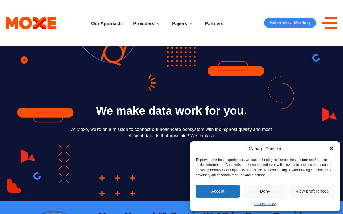Moxe website preview
