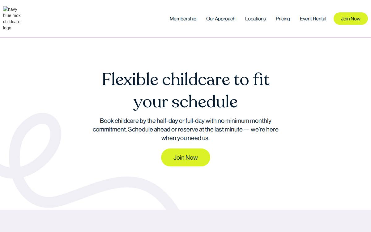Moxichildcare website preview