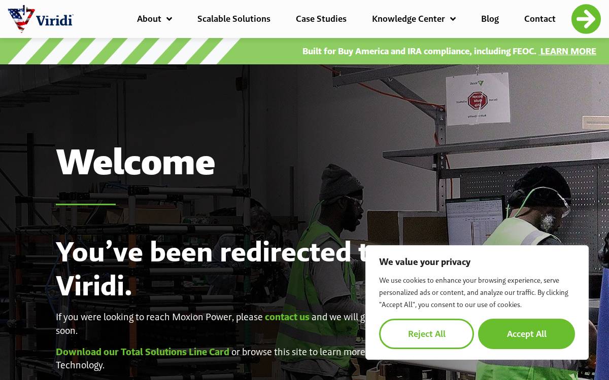 Moxion Power Co. website preview