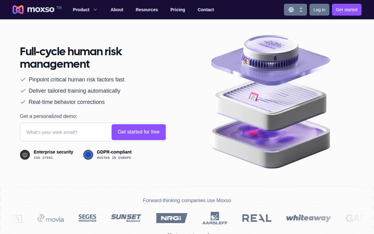 Moxso website preview