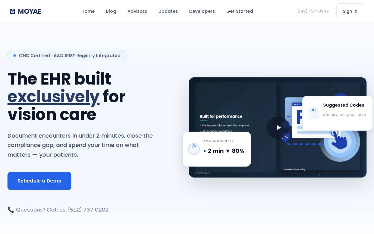 Moyae website preview