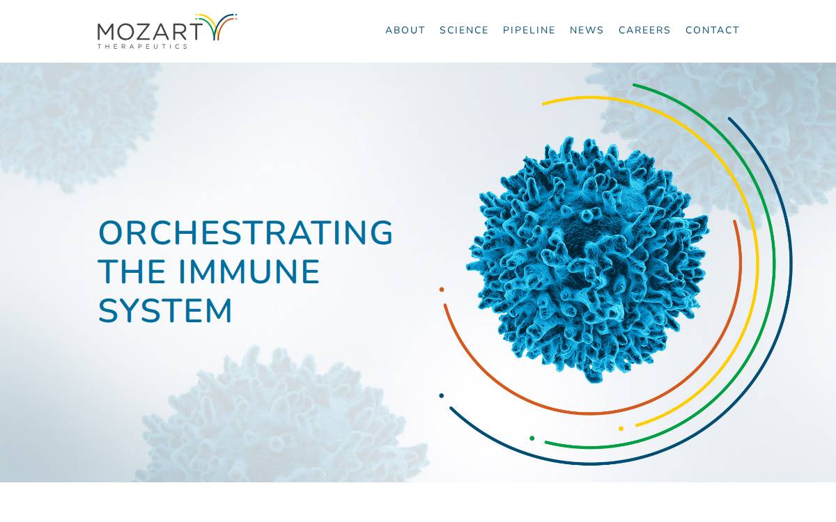 Mozart Therapeutics website preview