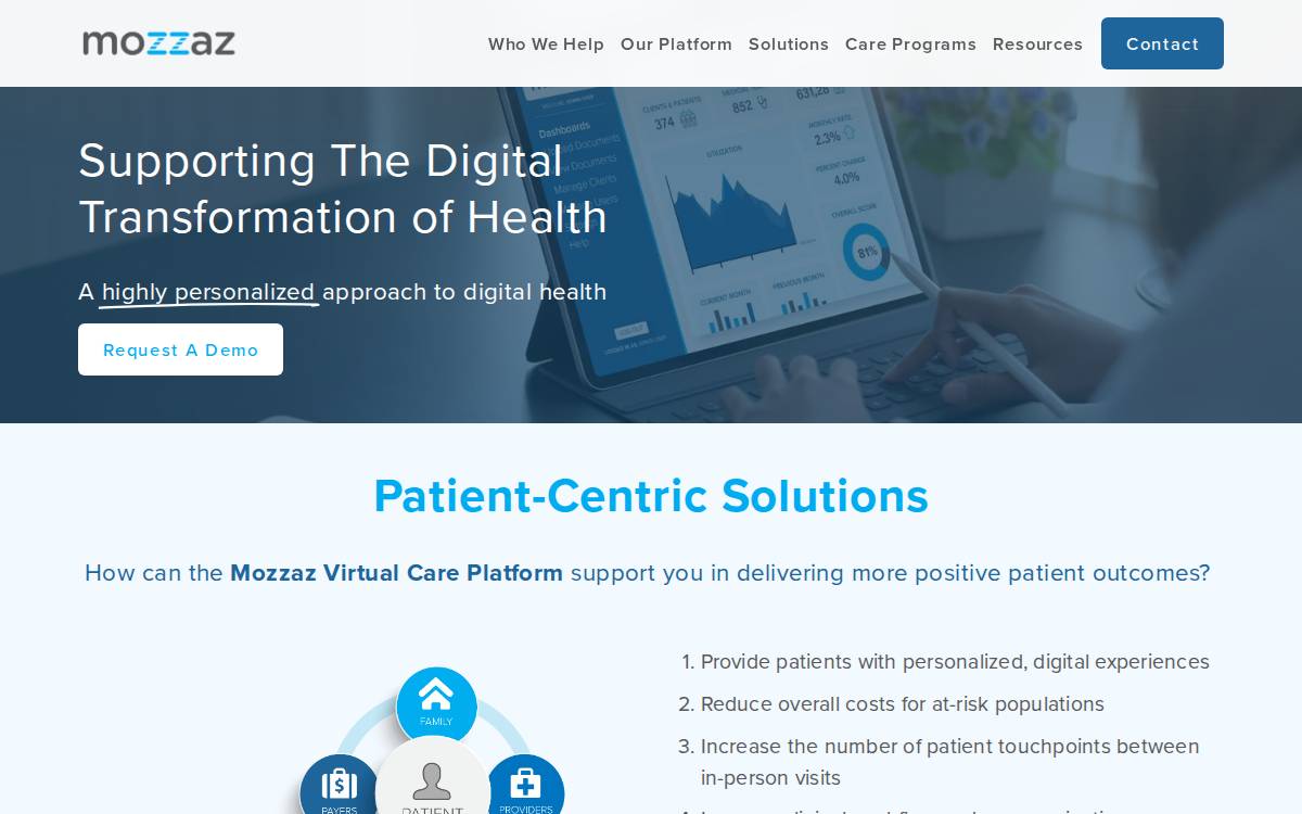 Mozzaz Corporation website preview