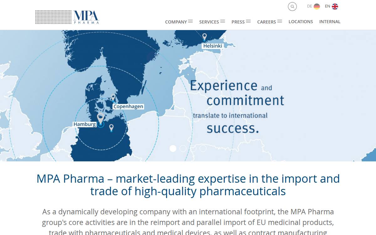 MPA Pharma GmbH website preview