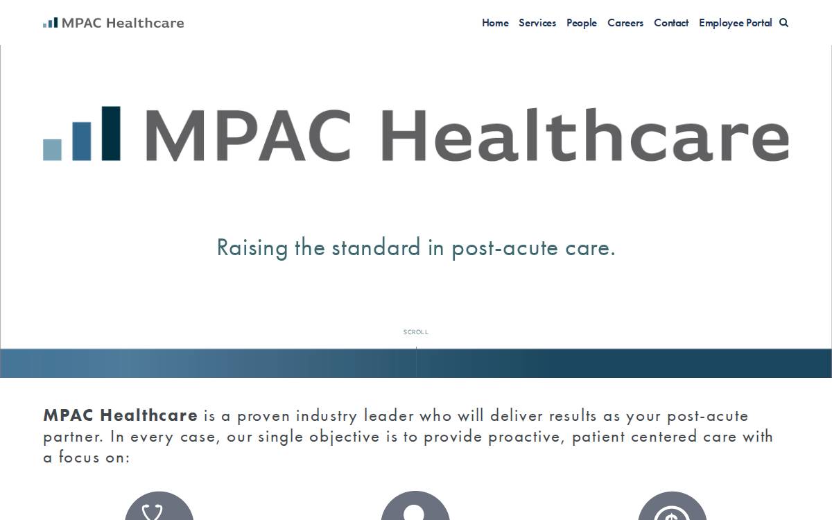 MPAC Healthcare website preview
