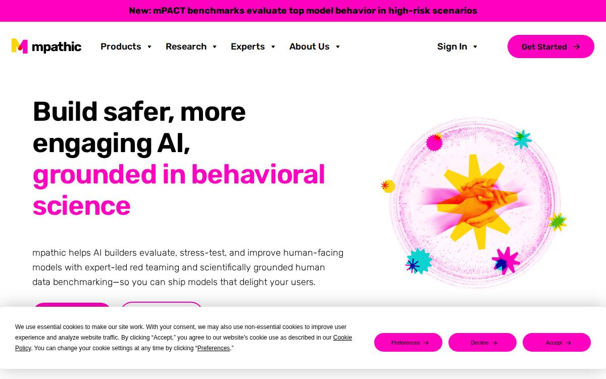 mpathic website preview