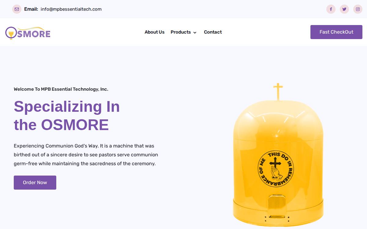 MPB Essential Technology website preview