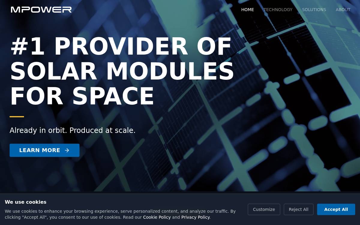 mPower Technology website preview