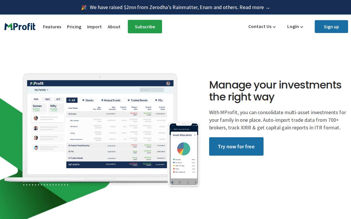 Mprofit website preview