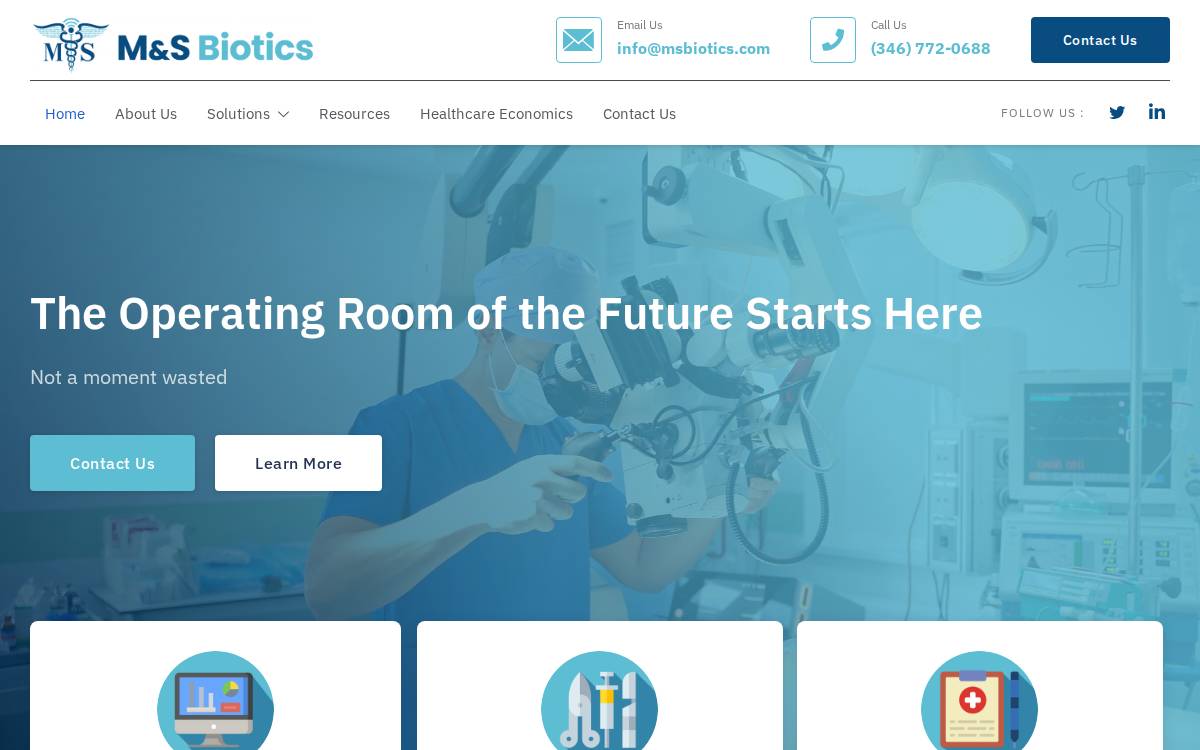 MSBiotics website preview