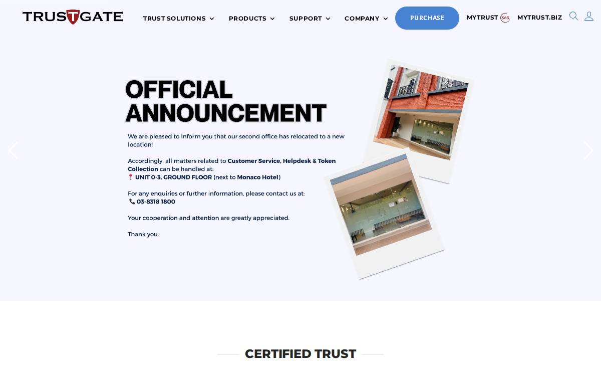 Msctrustgate website preview