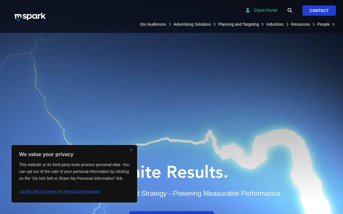 Mspark website preview