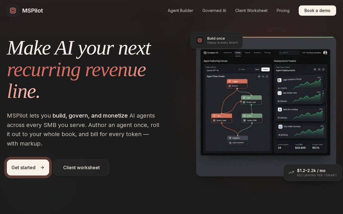 MSPilot website preview