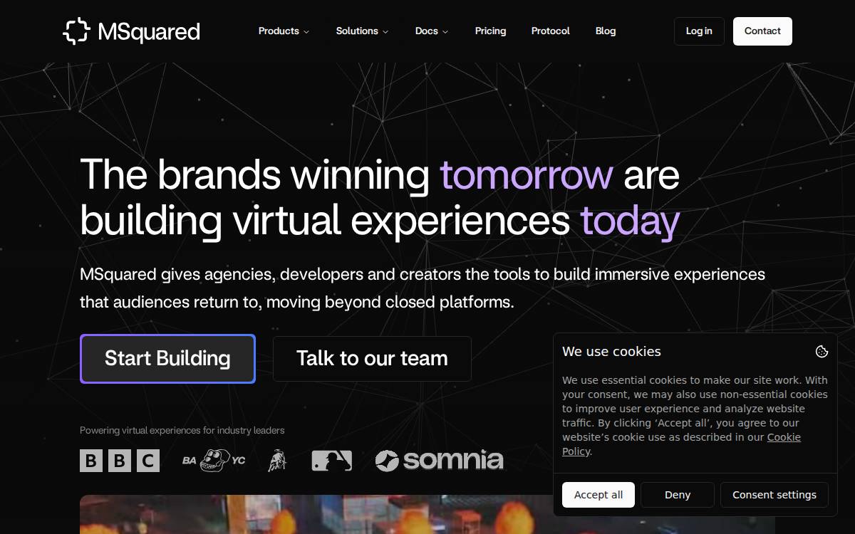 MSquared website preview