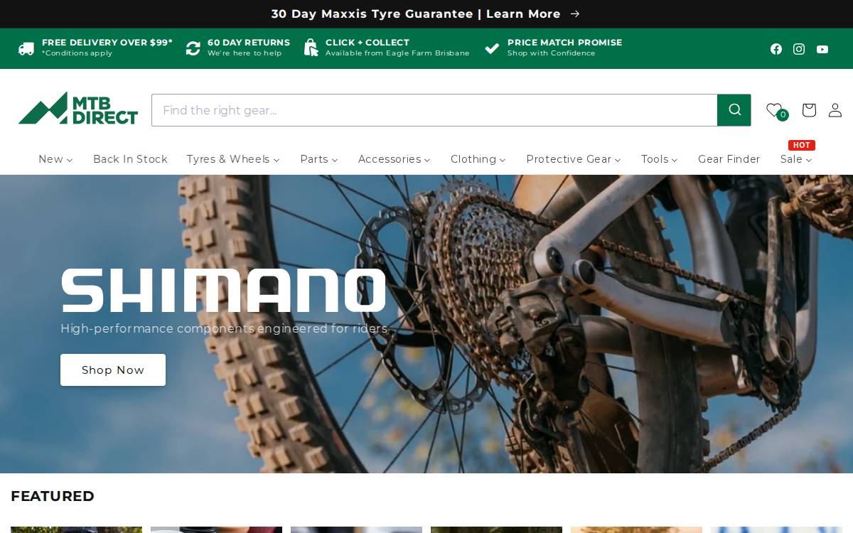 MTB Direct website preview