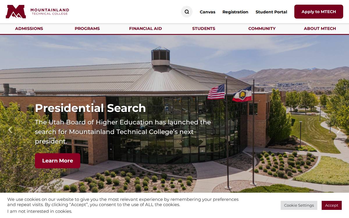 Mtec website preview