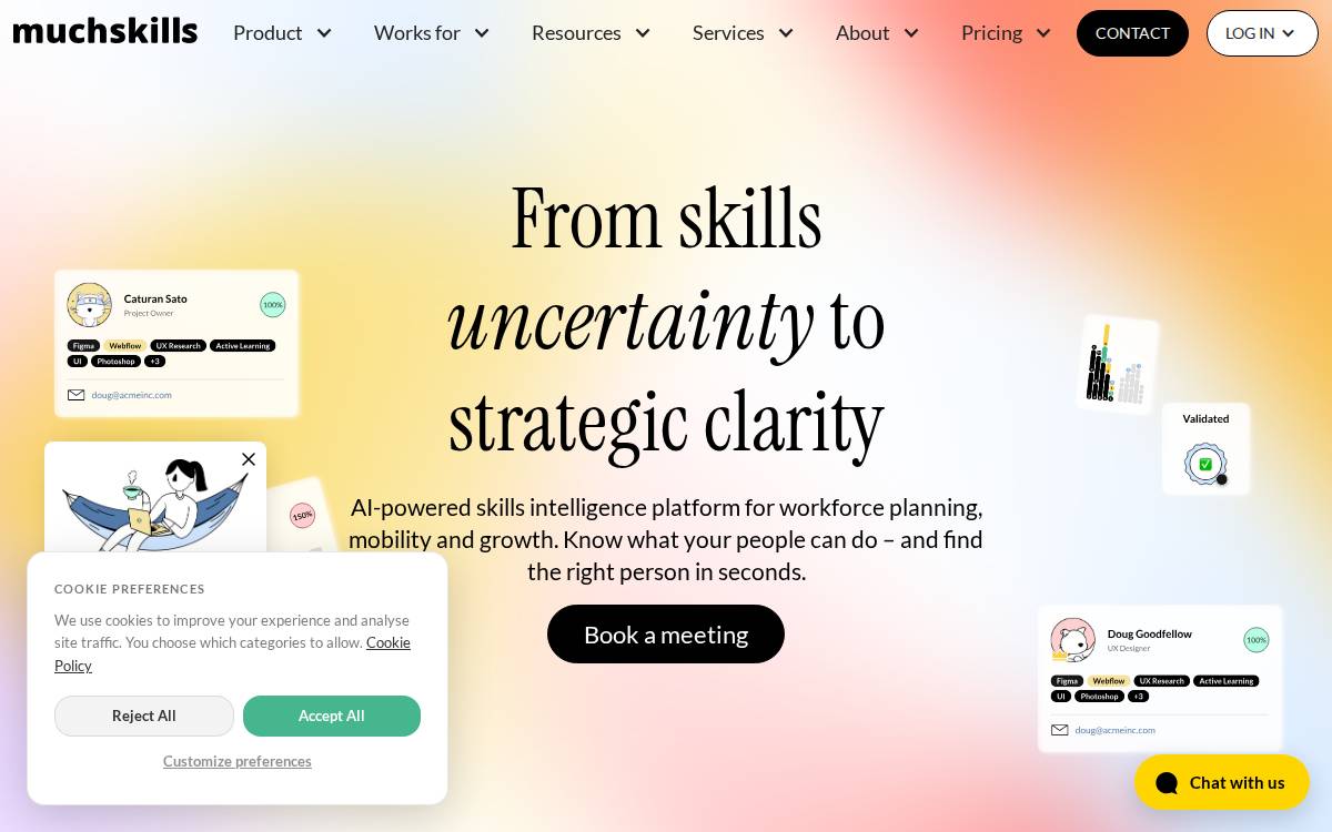 MuchSkills website preview