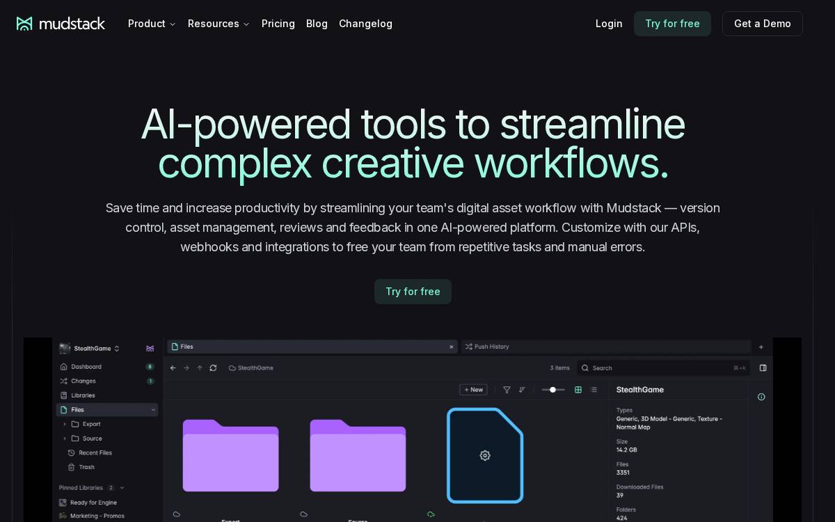 Mudstack website preview