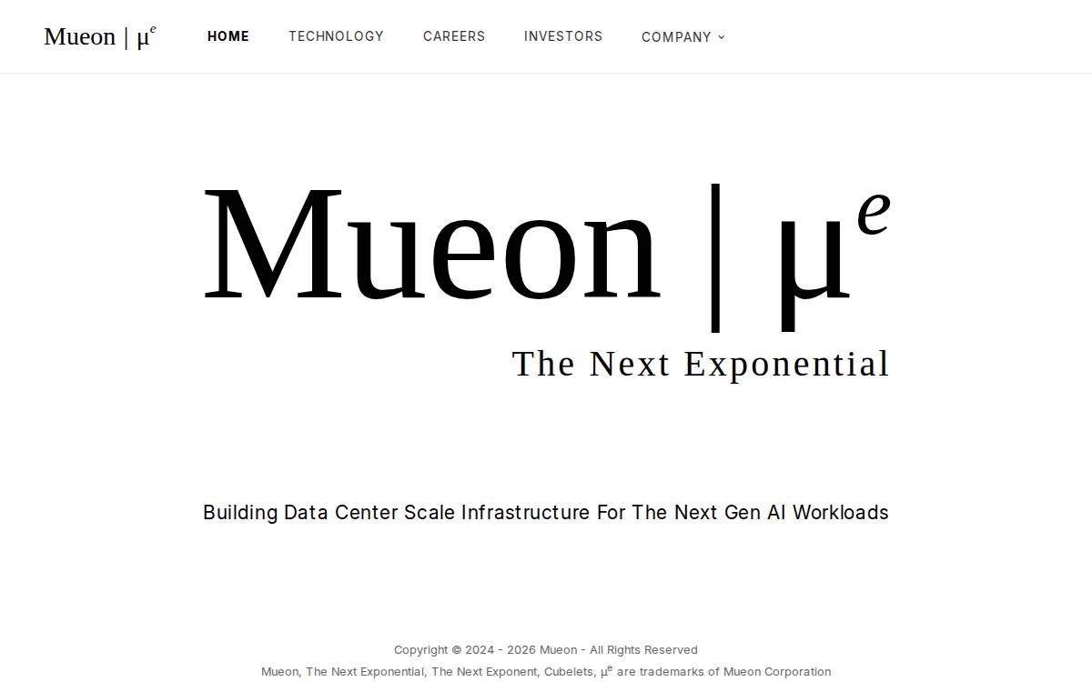 Mueon website preview