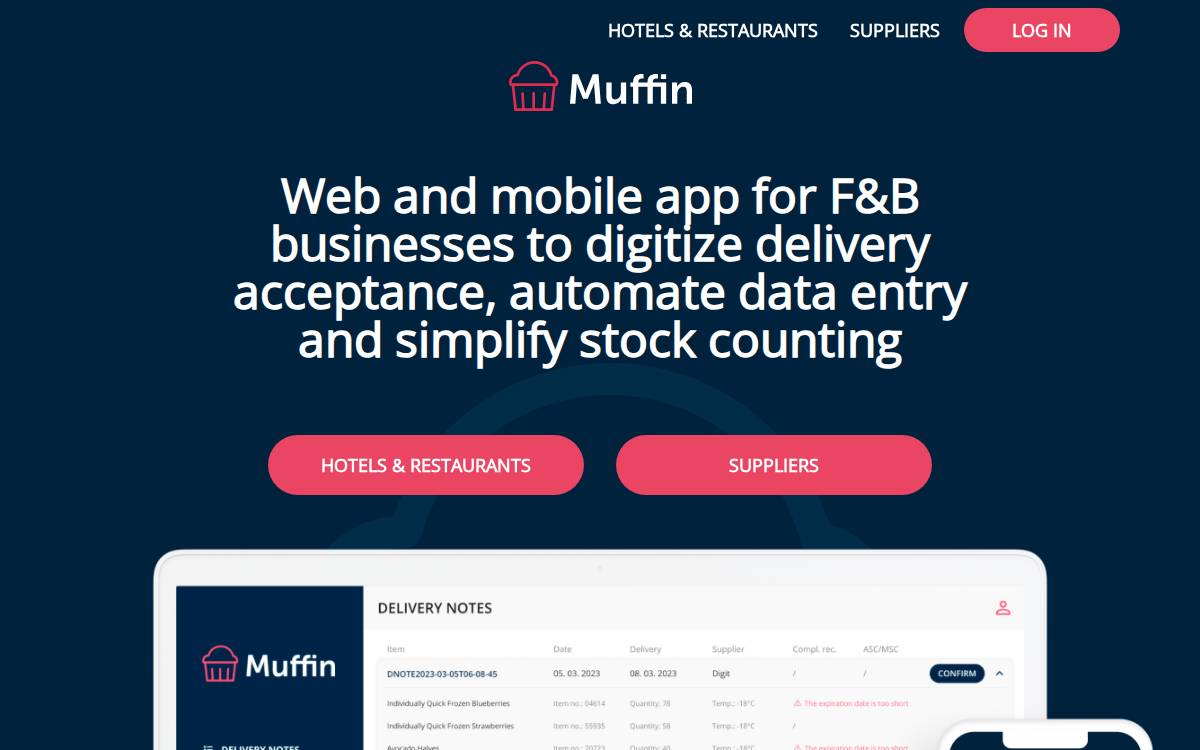 Muffin website preview