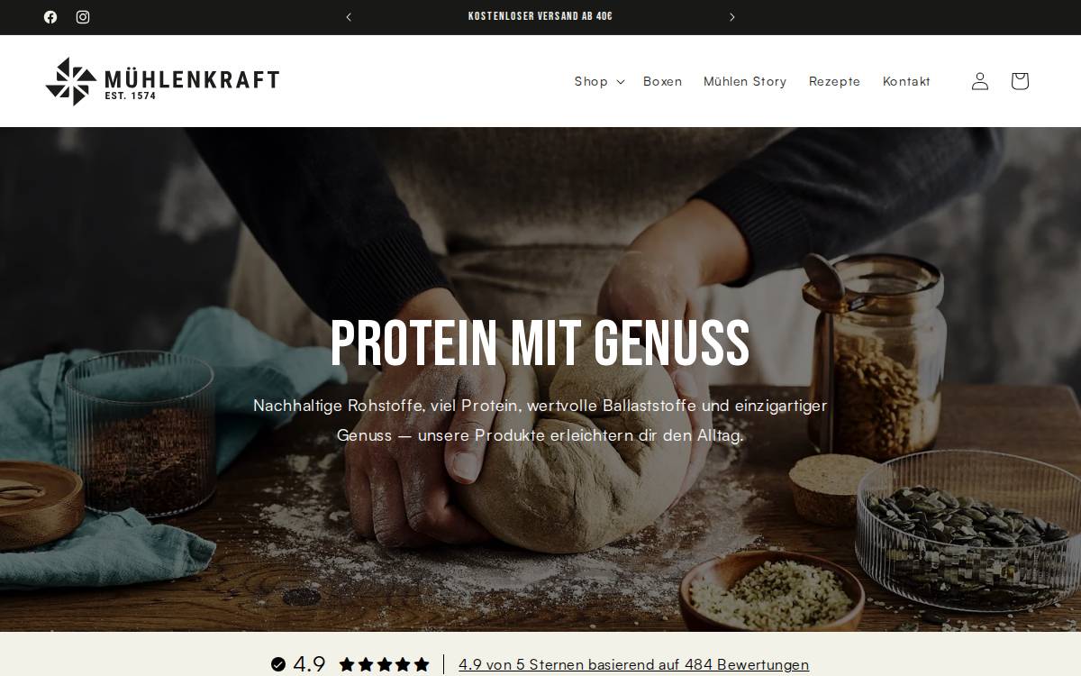 Mühlenkraft website preview