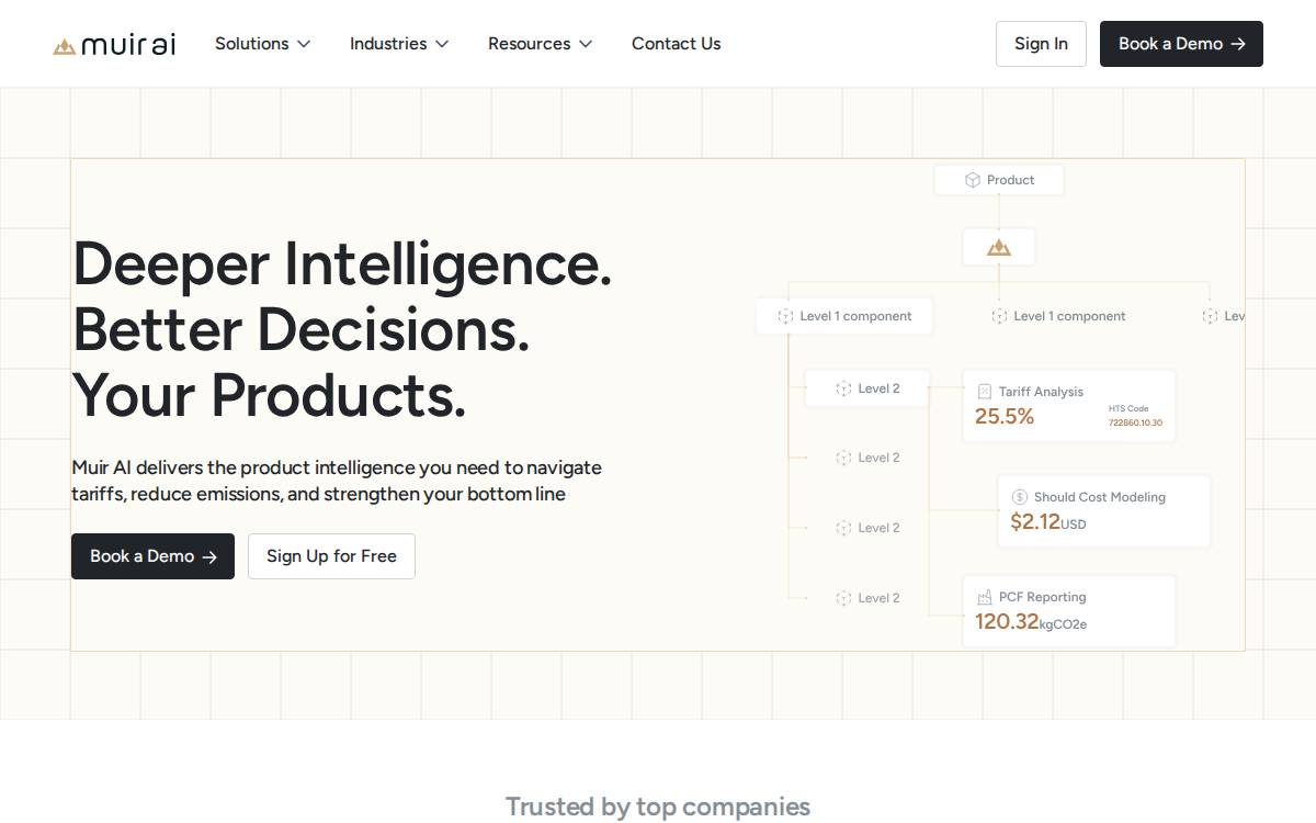 Muir AI website preview