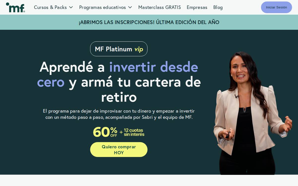 Mujer Financiera website preview