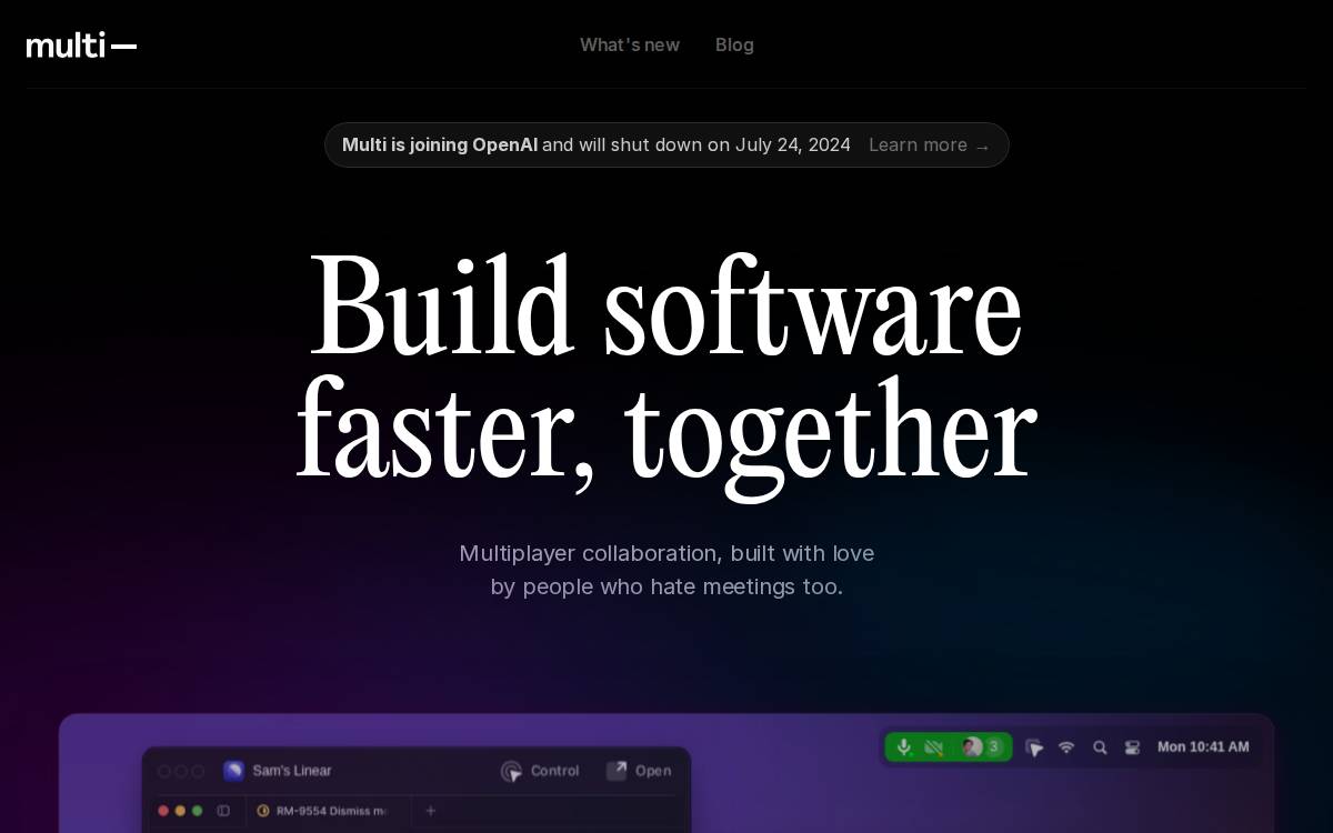 Multi Remote Collaboration website preview
