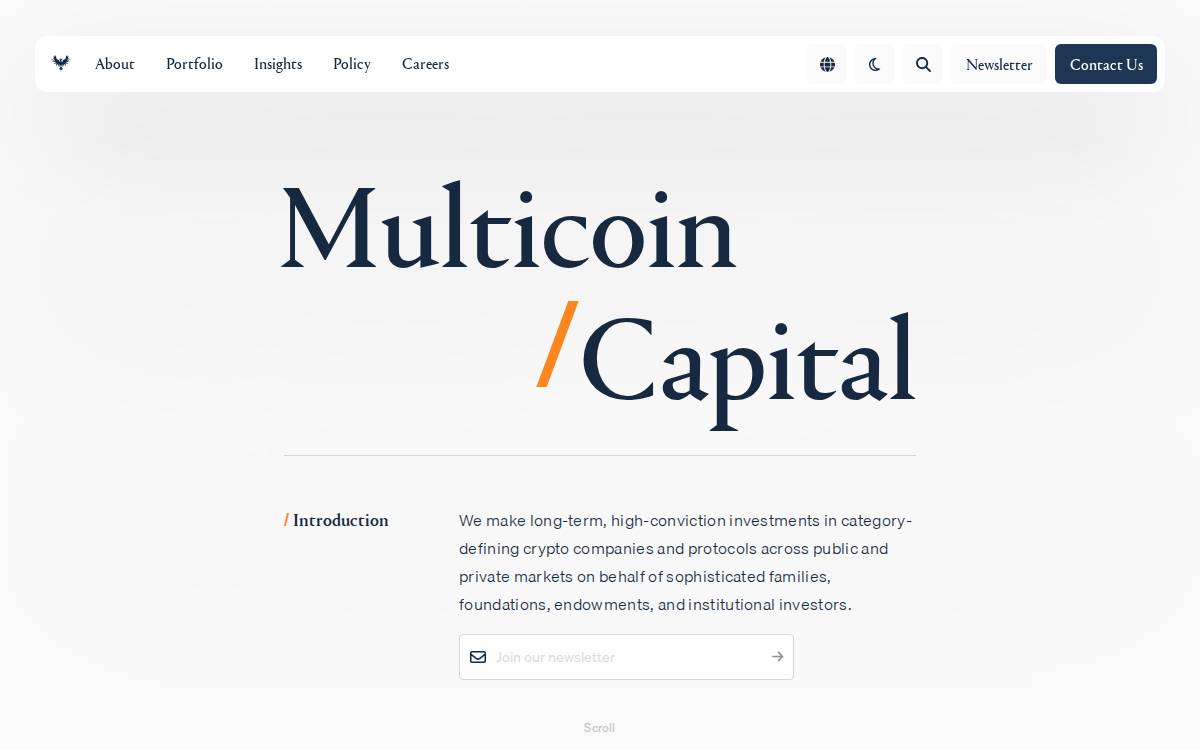 Multicoin Capital website preview