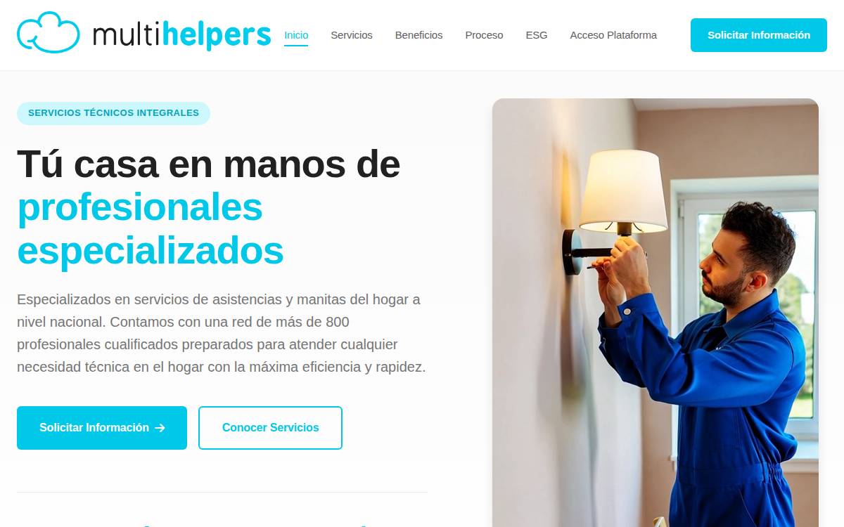 Multihelpers website preview