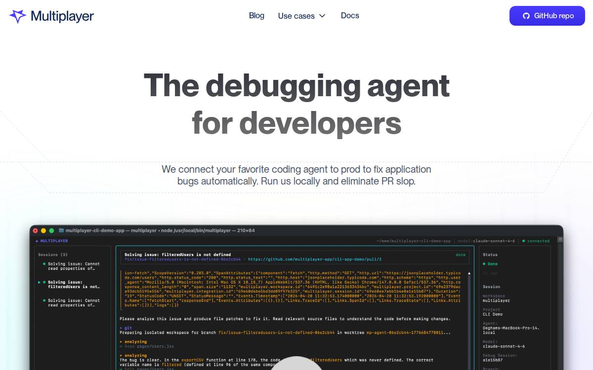 Multiplayer website preview